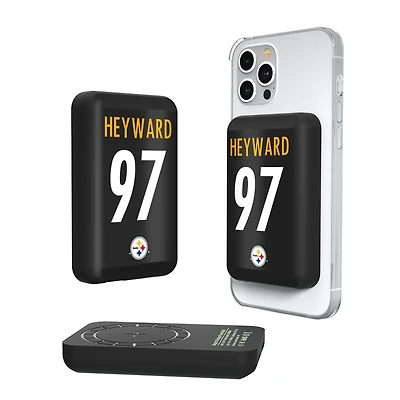 Keyscaper Cameron Heyward Pittsburgh Steelers 5000mAh Wireless Magnetic Power Bank