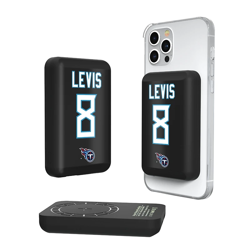 Keyscaper Will Levis Tennessee Titans 5000mAh Wireless Magnetic Power Bank