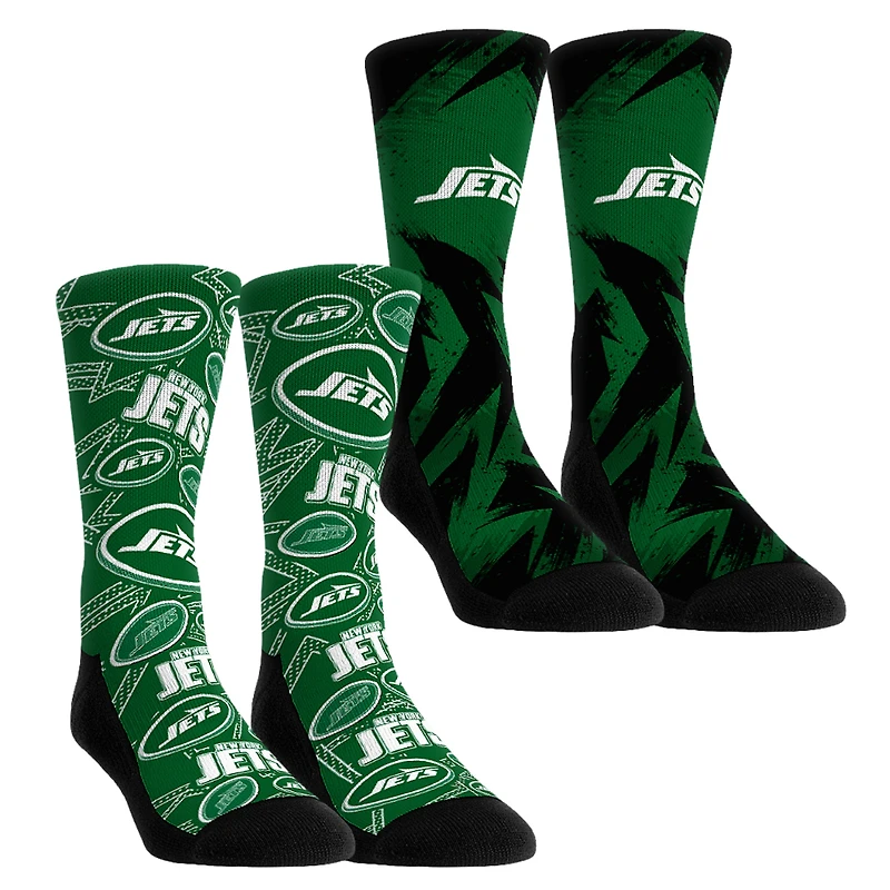 Youth Rock Em Socks New York Jets Game Day Two-Pack Crew Sock Set
