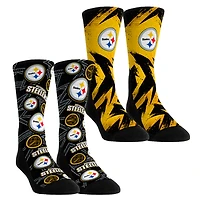 Youth Rock Em Socks  Pittsburgh Steelers Game Day Two-Pack Crew Sock Set