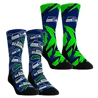 Youth Rock Em Socks  Seattle Seahawks Game Day Two-Pack Crew Sock Set