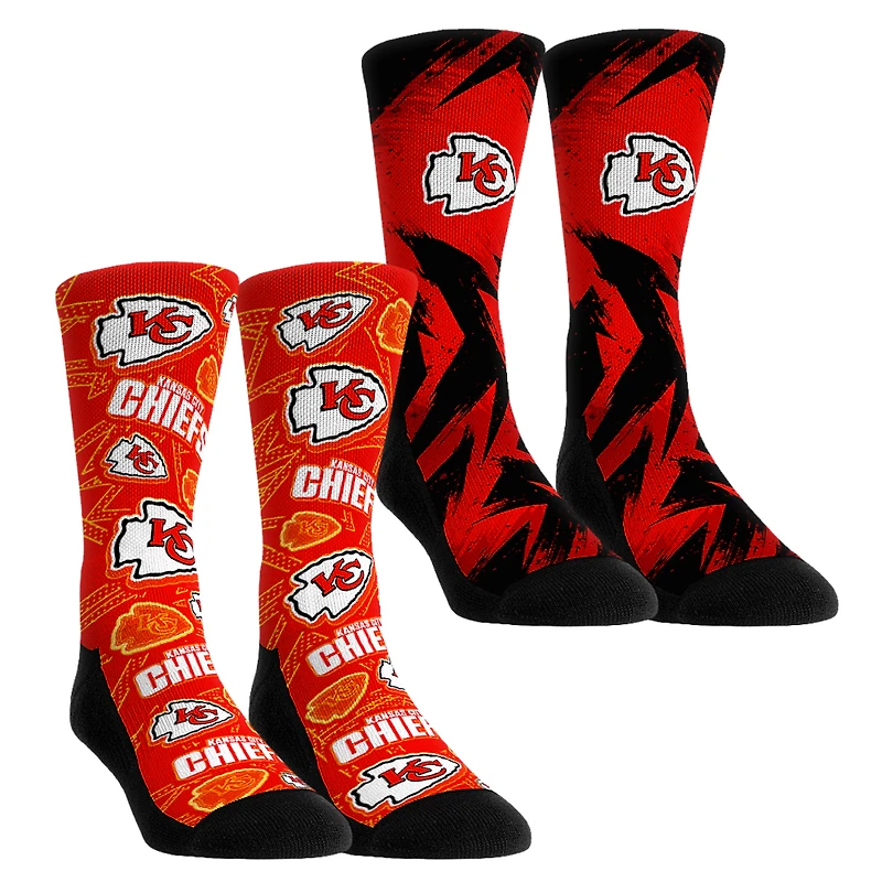 Youth Rock Em Socks  Kansas City Chiefs Game Day Two-Pack Crew Sock Set