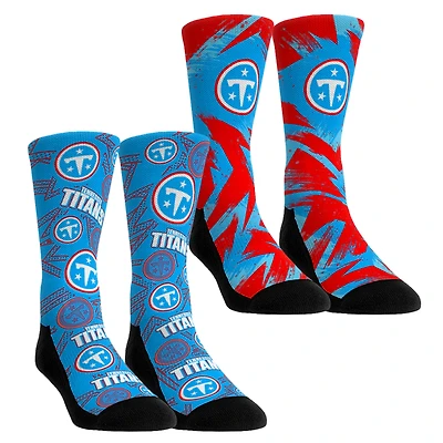 Youth Rock Em Socks  Tennessee Titans Game Day Two-Pack Crew Sock Set