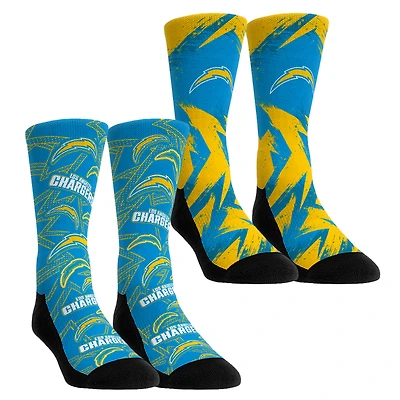 Youth Rock Em Socks  Los Angeles Chargers Game Day Two-Pack Crew Sock Set