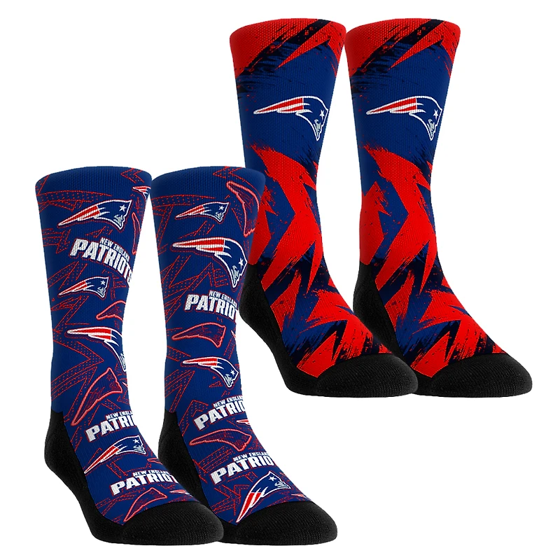 Youth Rock Em Socks New England Patriots Game Day Two-Pack Crew Sock Set