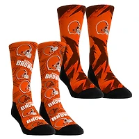 Youth Rock Em Socks  Cleveland Browns Game Day Two-Pack Crew Sock Set