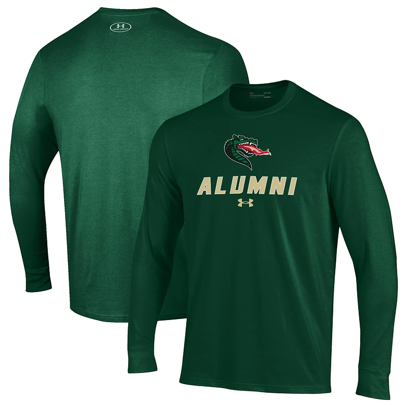 Men's Under Armour Green UAB Blazers Alumni Performance Long Sleeve T-Shirt