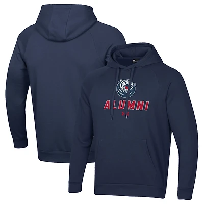 Men's Under Armour Navy Belmont Bruins Alumni Rival Fleece Pullover Hoodie
