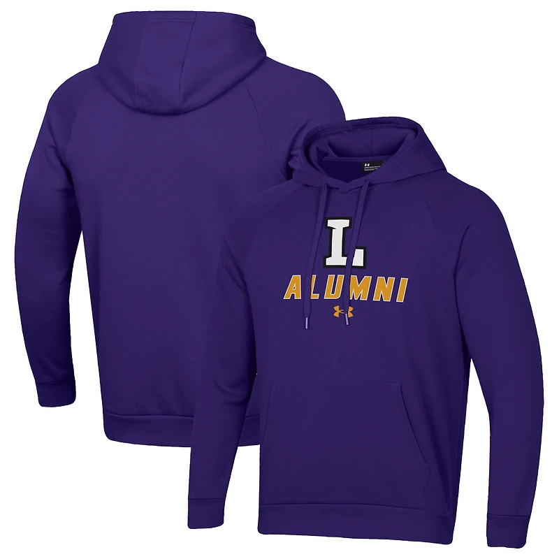 Men's Under Armour Purple Lipscomb Bisons Alumni Rival Fleece Pullover Hoodie