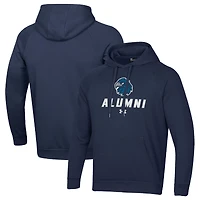 Men's Under Armour Navy Monmouth Hawks Alumni Rival Fleece Pullover Hoodie