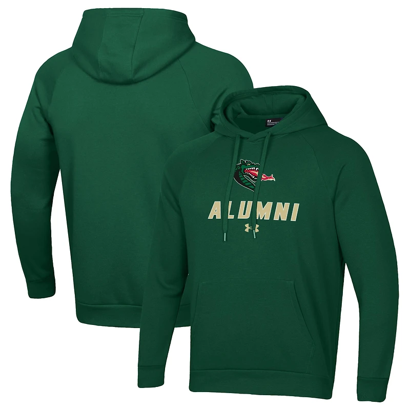 Men's Under Armour Green UAB Blazers Alumni Rival Fleece Pullover Hoodie