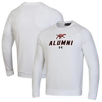 Men's Under Armour White Campbell Fighting Camels Alumni Rival Fleece Pullover Sweatshirt