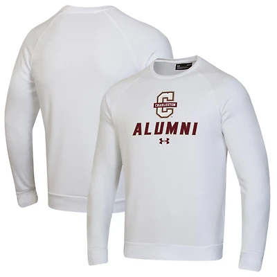 Men's Under Armour White Charleston Cougars Alumni Rival Fleece Pullover Sweatshirt