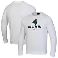 Men's Under Armour White Coastal Carolina Chanticleers Alumni Rival Fleece Pullover Sweatshirt