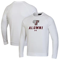 Men's Under Armour White Fordham Rams Alumni Rival Fleece Pullover Sweatshirt