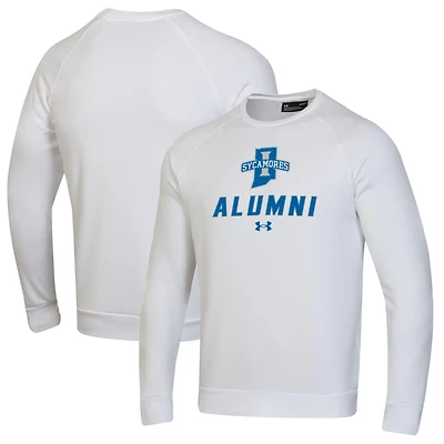 Men's Under Armour White Indiana State Sycamores Alumni Rival Fleece Pullover Sweatshirt