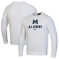 Men's Under Armour White Mount St. Mary's Mountaineers Alumni Rival Fleece Pullover Sweatshirt