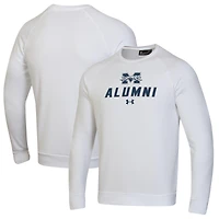Men's Under Armour White Moravian Greyhounds Alumni Rival Fleece Pullover Sweatshirt