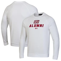 Men's Under Armour White Saint Francis Red Flash Alumni Rival Fleece Pullover Sweatshirt