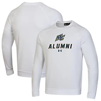 Men's Under Armour White Merrimack College Warriors Alumni Rival Fleece Pullover Sweatshirt