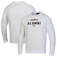 Men's Under Armour White Pepperdine Waves Alumni Rival Fleece Pullover Sweatshirt