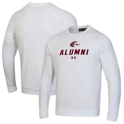Men's Under Armour White Southern Illinois Salukis Alumni Rival Fleece Pullover Sweatshirt