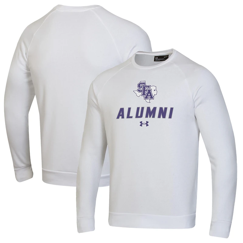 Men's Under Armour White Stephen F Austin Lumberjacks Alumni Rival Fleece Pullover Sweatshirt