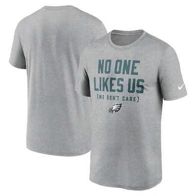 Men's Nike  Heather Gray Philadelphia Eagles Hometown Legend Performance T-Shirt