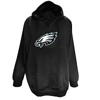 Women's Fanatics Black Philadelphia Eagles Plus Size V-Neck Pullover Hoodie