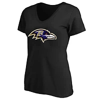 Women's Fanatics Black Baltimore Ravens Plus Size V-Neck T-Shirt