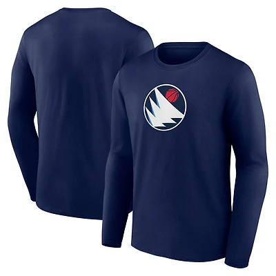 Men's Navy San Diego Clippers Primary Logo Long Sleeve T-Shirt
