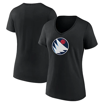 Women's Black San Diego Clippers Primary Logo V-Neck T-Shirt