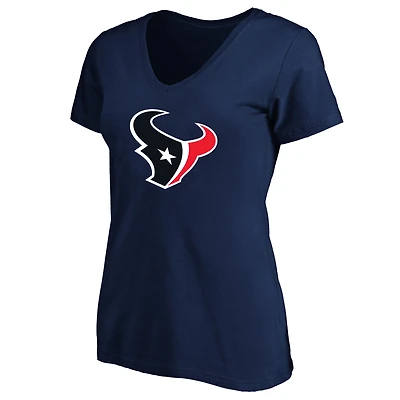 Women's Fanatics Navy Houston Texans Plus Size V-Neck T-Shirt