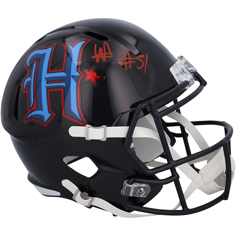 Will Anderson Jr. Houston Texans Autographed Riddell 2024 2nd Alternate Speed Replica Helmet