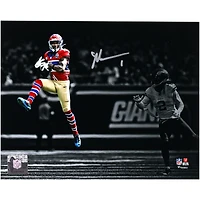 Malik Nabers New York Giants Autographed 8" x 10" Leaping Catch Photograph