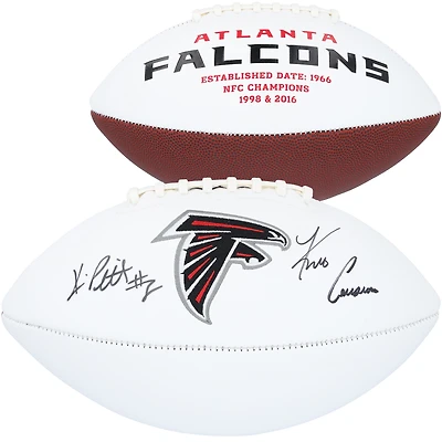 Kirk Cousins & Kyle Pitts Atlanta Falcons Autographed Franklin White Panel Football
