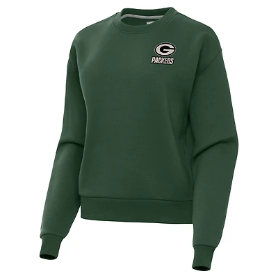 Women's Antigua Hunter Green Green Bay Packers Victory Pullover Sweatshirt