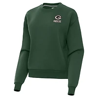 Women's  Antigua  Hunter Green Green Bay Packers Victory Pullover Sweatshirt