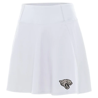 Women's Antigua White Jacksonville Jaguars  Brushed Carbon Chip Skort