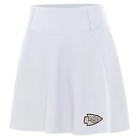 Women's Antigua White Kansas City Chiefs  Brushed Carbon Chip Skort