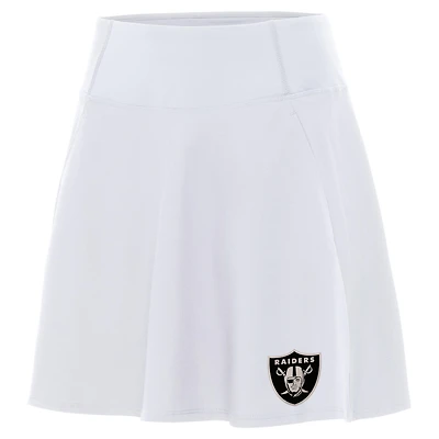Women's Antigua White Las Vegas Raiders Brushed Carbon Chip Skort