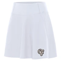 Women's Antigua White Los Angeles Rams  Brushed Carbon Chip Skort