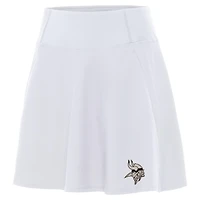 Women's Antigua White Minnesota Vikings  Brushed Carbon Chip Skort
