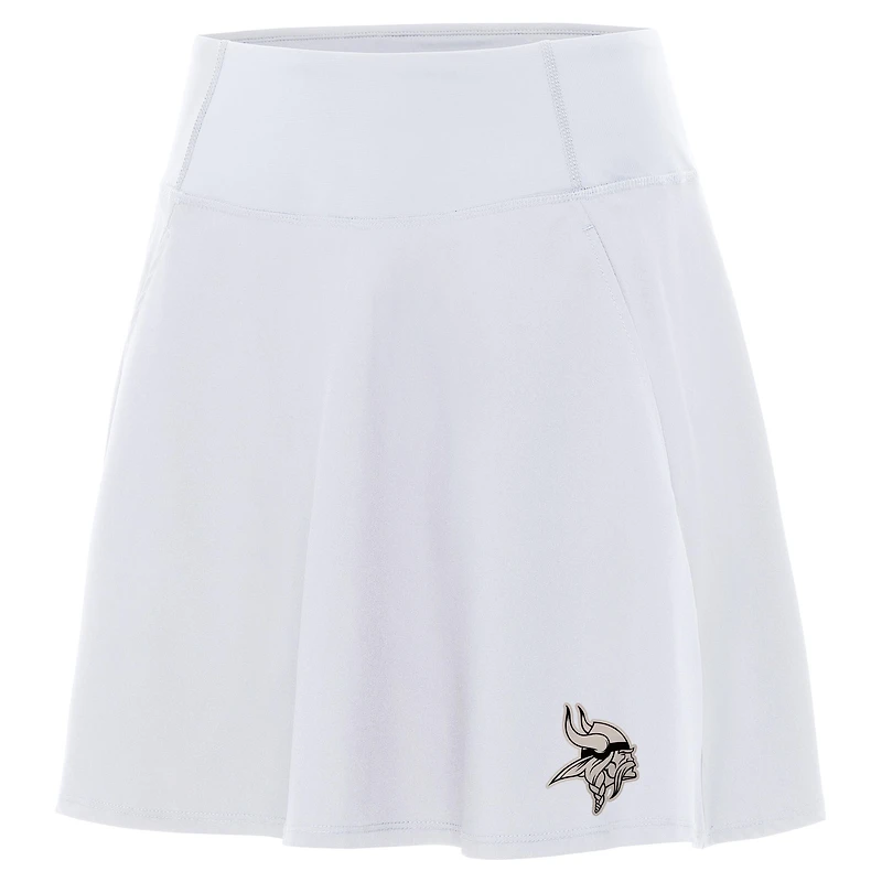 Women's Antigua White Minnesota Vikings Brushed Carbon Chip Skort