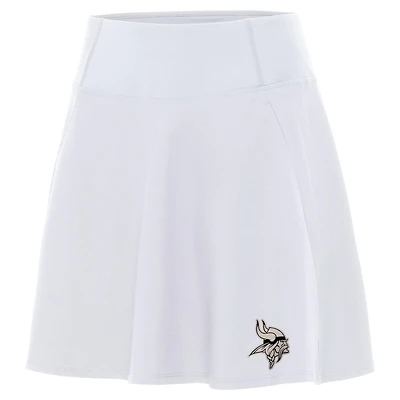 Women's Antigua White Minnesota Vikings  Brushed Carbon Chip Skort