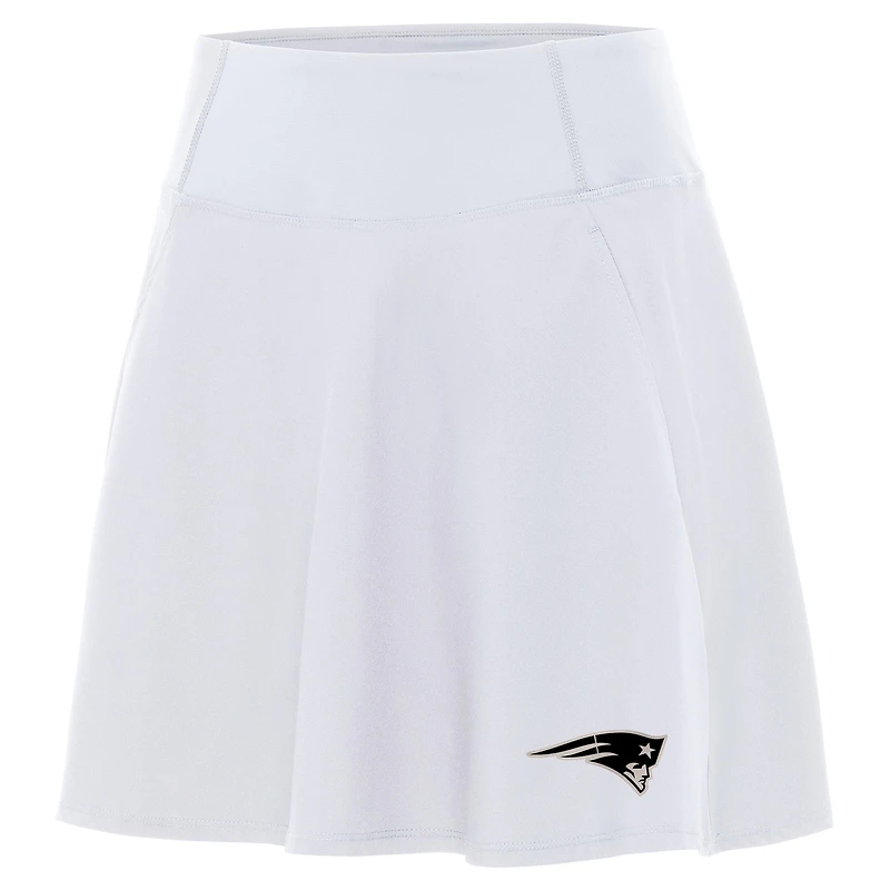 Women's Antigua White New England Patriots Brushed Carbon Chip Skort