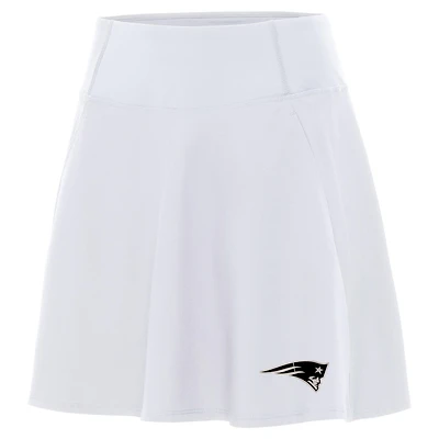 Women's Antigua White New England Patriots  Brushed Carbon Chip Skort