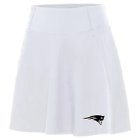 Women's Antigua White New England Patriots  Brushed Carbon Chip Skort