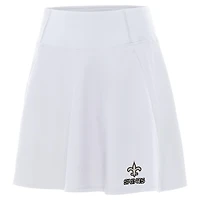 Women's Antigua White New Orleans Saints  Brushed Carbon Chip Skort
