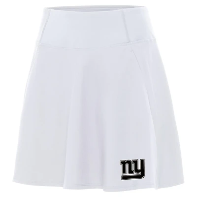 Women's Antigua White New York Giants  Brushed Carbon Chip Skort